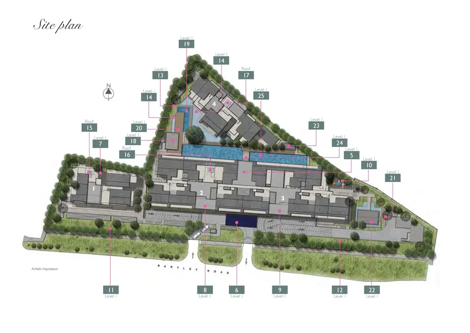 Site plan of The Quinn in Singapore