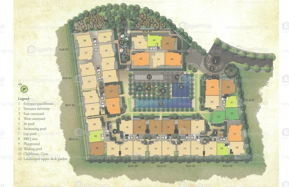 Site plan of The Raintree in Singapore