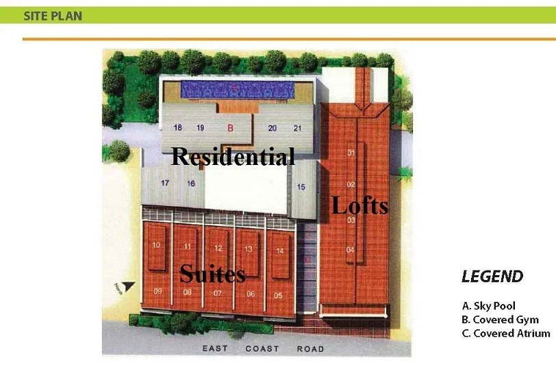 Site plan of The Red House in Singapore