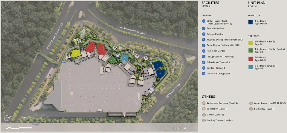 Site plan of The Reserve Residences in Singapore