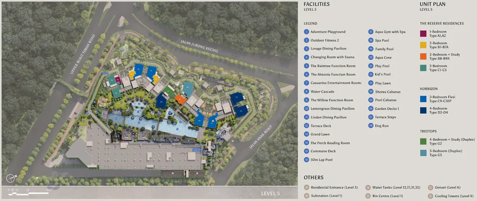 Site plan of The Reserve Residences in Singapore