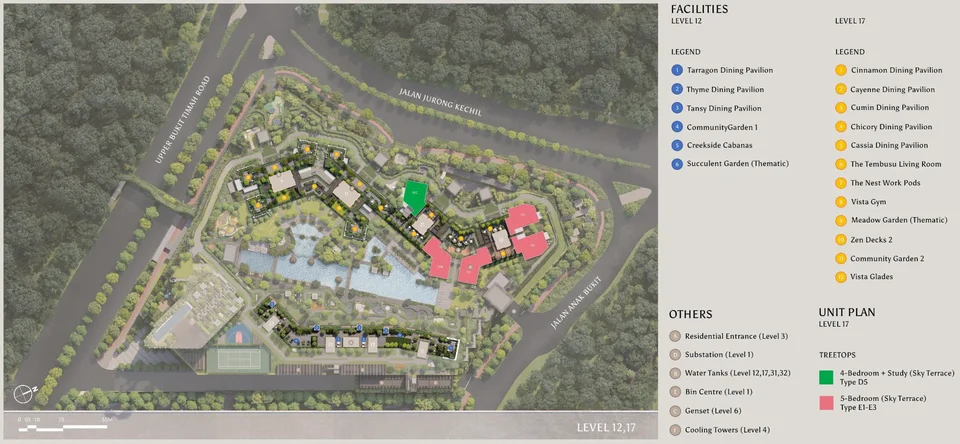 Site plan of The Reserve Residences in Singapore