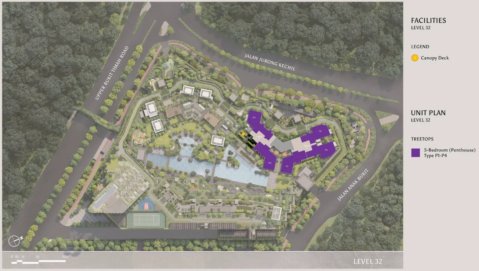Site plan of The Reserve Residences in Singapore