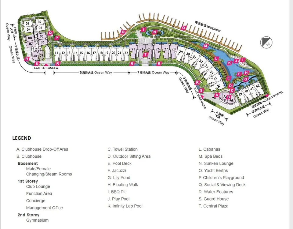 Site plan of The Residences At W Singapore Sentosa Cove in Singapore