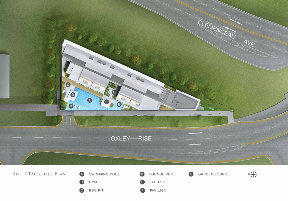Site plan of The Rise @OXLEY - Residences in Singapore