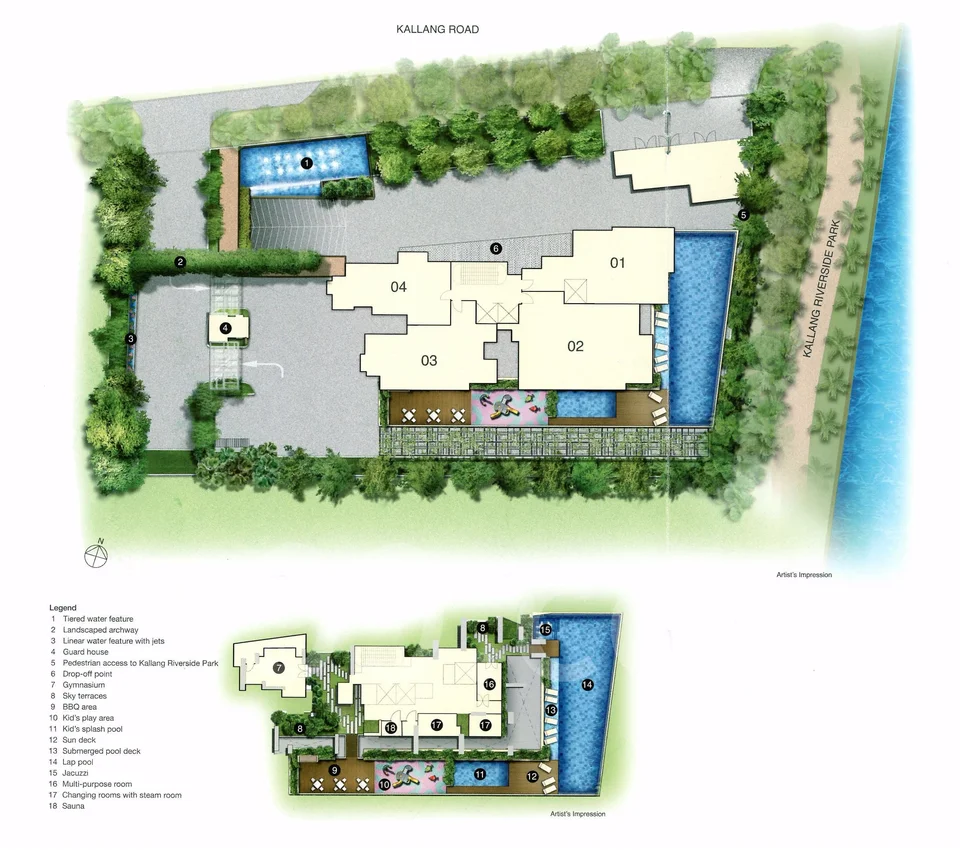 Site plan of The Riverine By The Park in Singapore