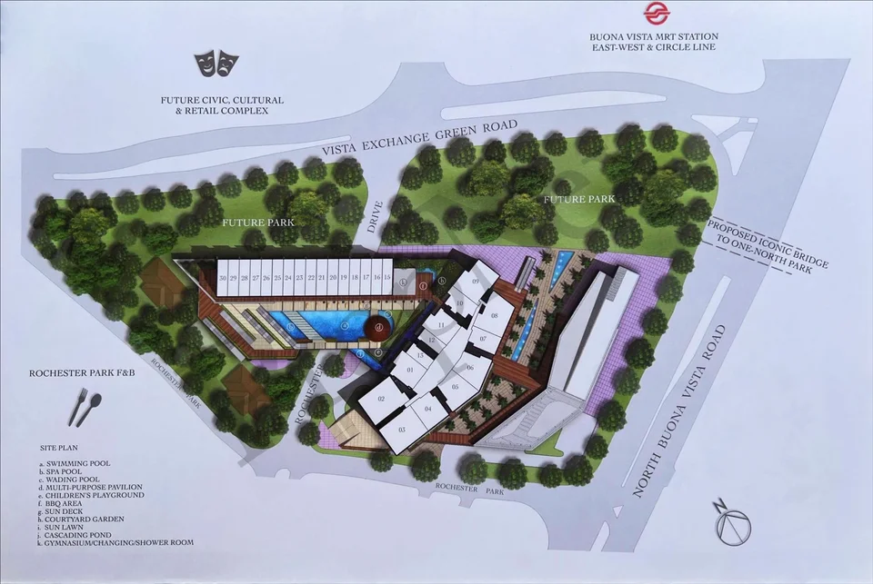 Site plan of The Rochester Residences in Singapore