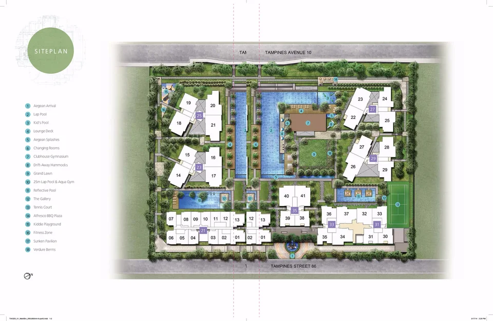 Site plan of The Santorini in Singapore