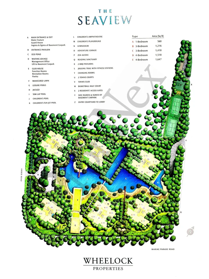 Site plan of The Sea View in Singapore