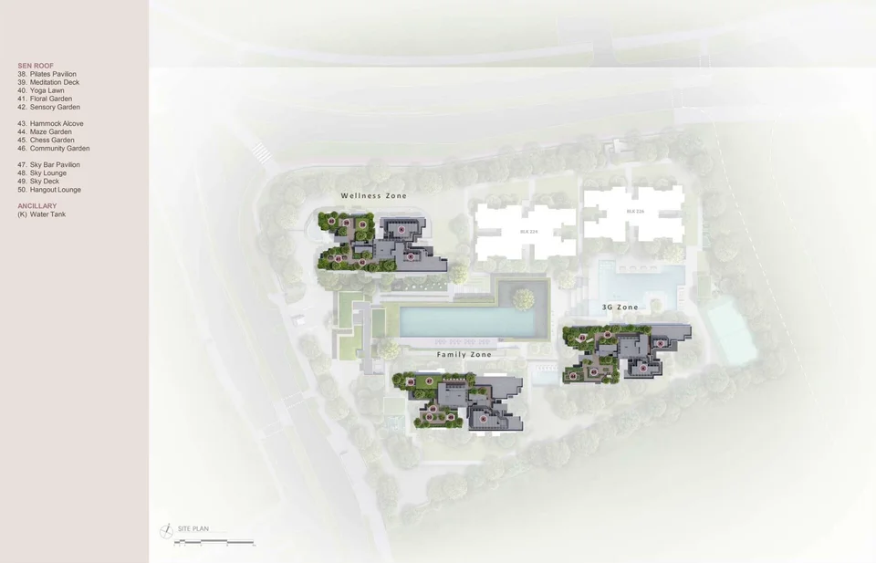 Site plan of The Sen in Singapore