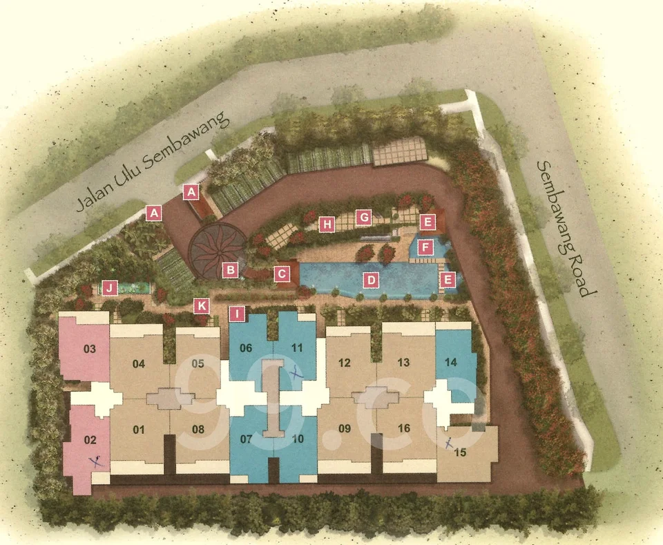 Site plan of The Sensoria in Singapore