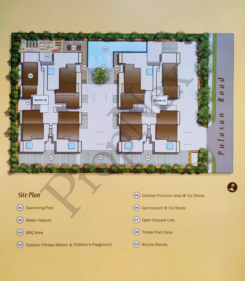 Site plan of The Serennia in Singapore
