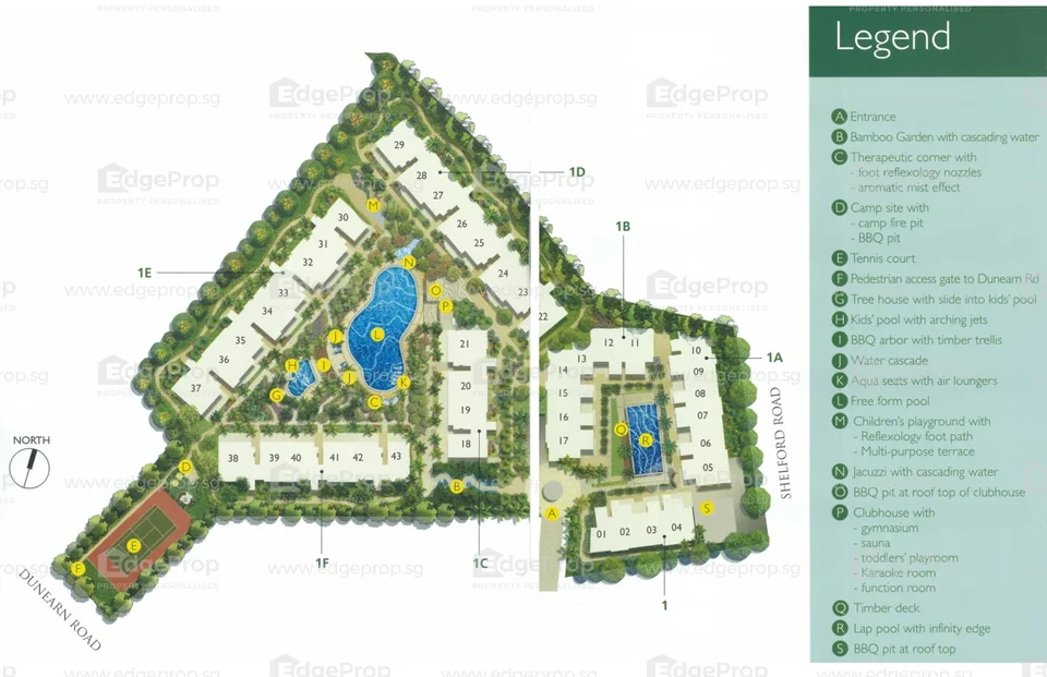 Site plan of The Shelford in Singapore