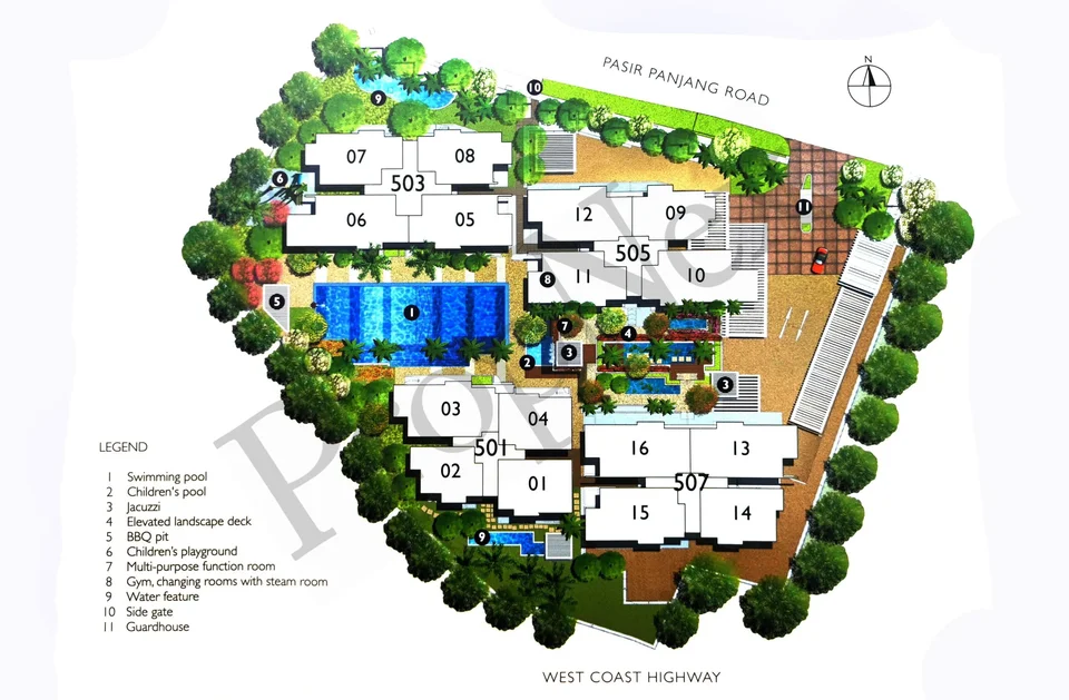 Site plan of The Spectrum in Singapore
