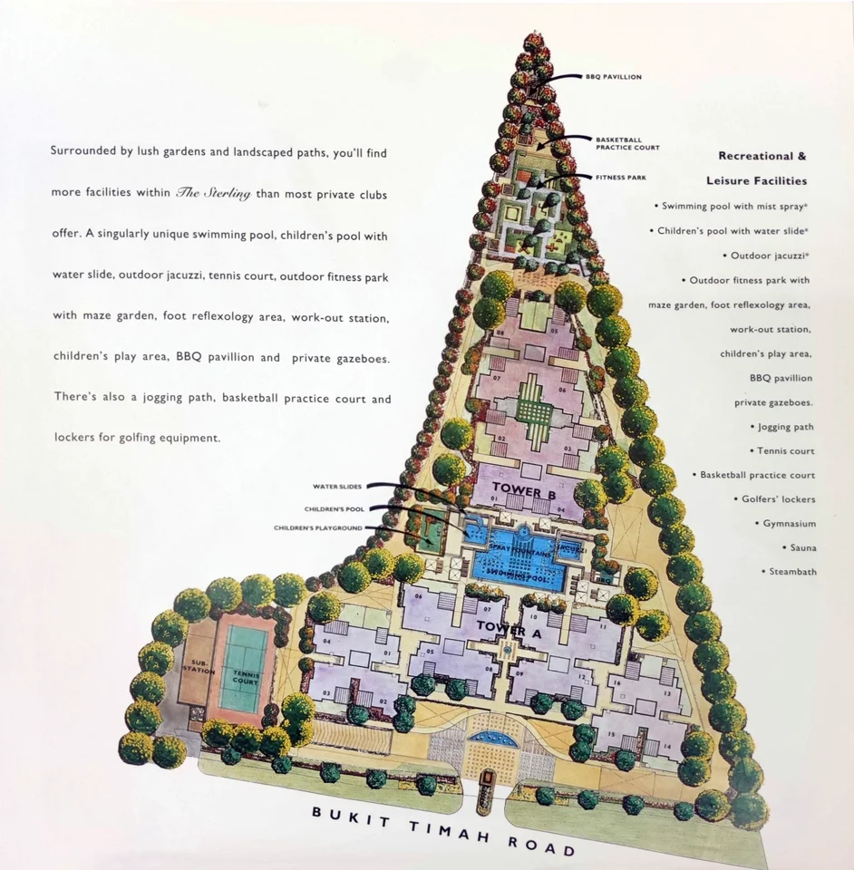 Site plan of The Sterling in Singapore