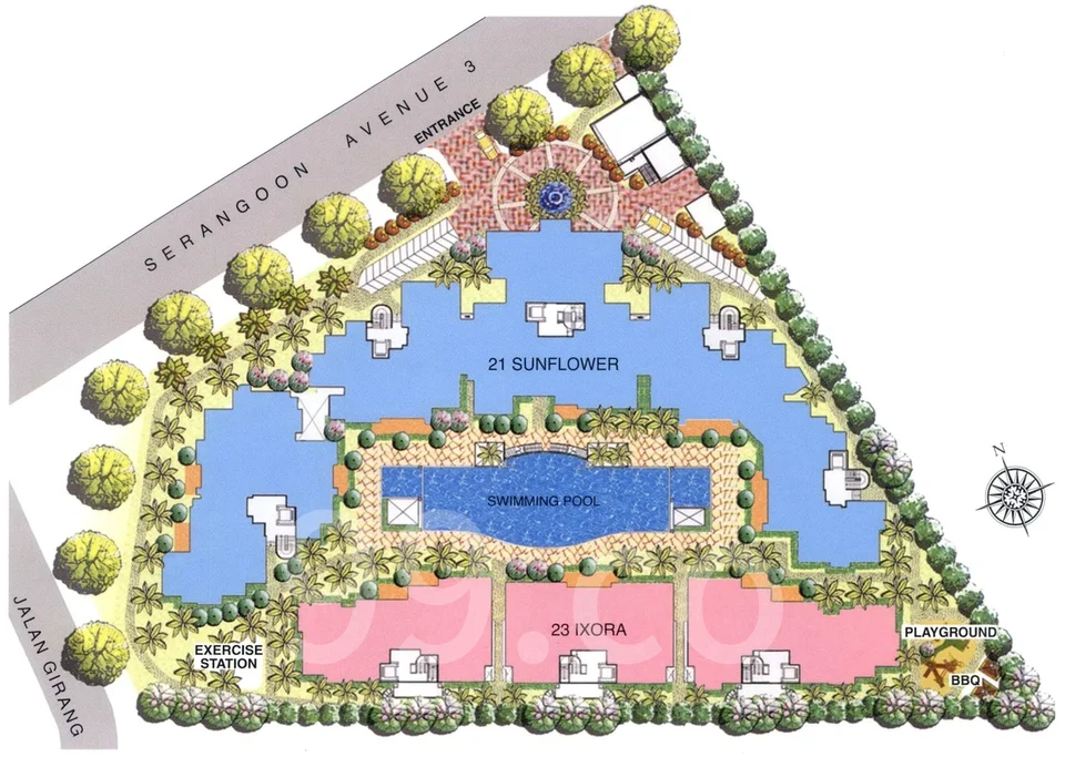 Site plan of The Sunnydale in Singapore