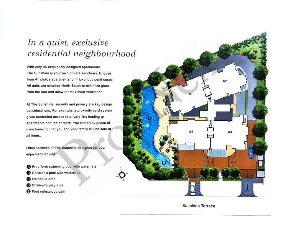 Site plan of The Sunshine in Singapore