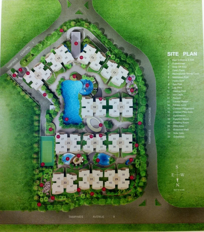 Site plan of The Tampines Trilliant in Singapore