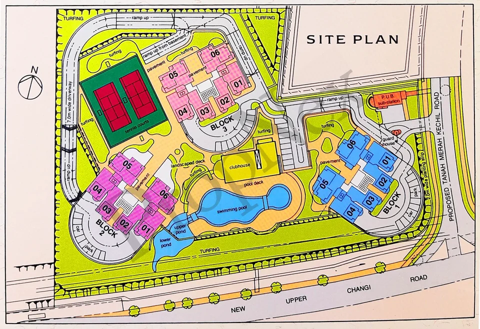 Site plan of The Tanamera in Singapore