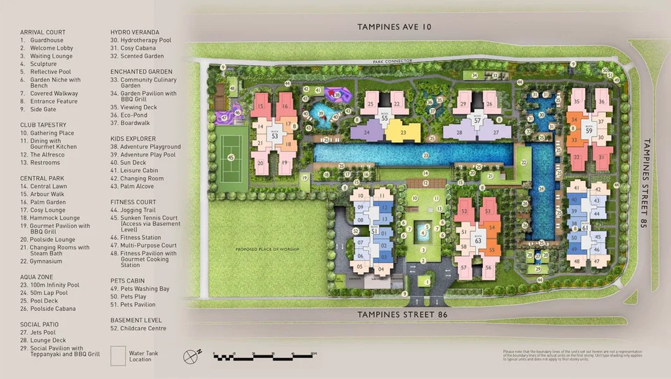 Site plan of The Tapestry in Singapore