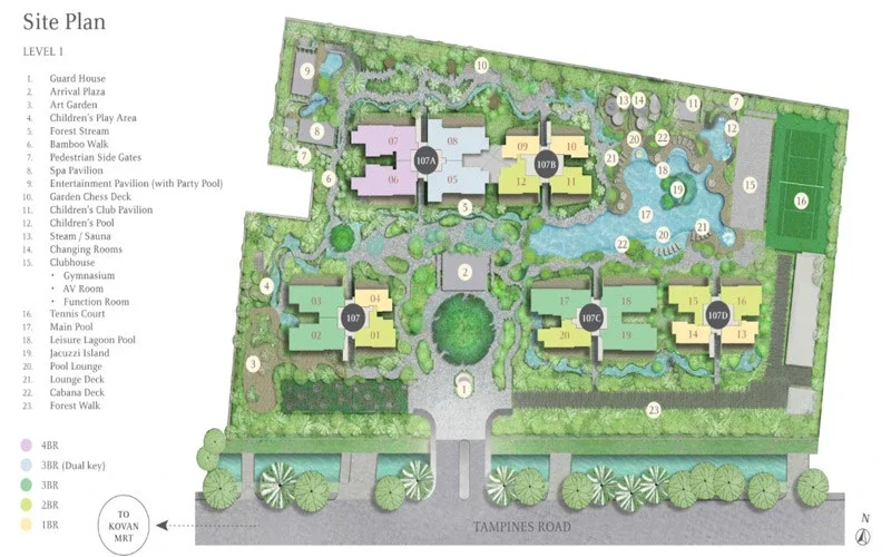 Site plan of The Tembusu in Singapore
