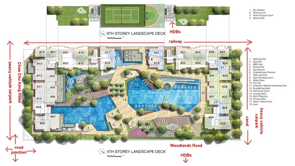 Site plan of The Tennery in Singapore