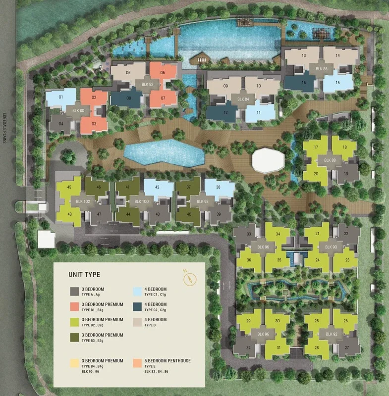 Site plan of The Terrace in Singapore