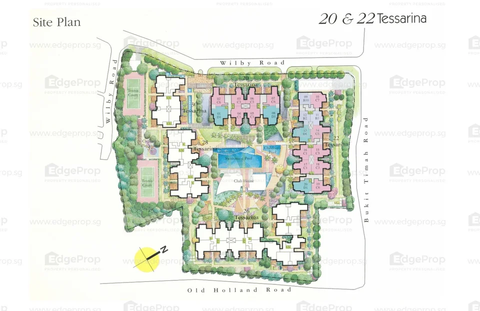 Site plan of The Tessarina in Singapore