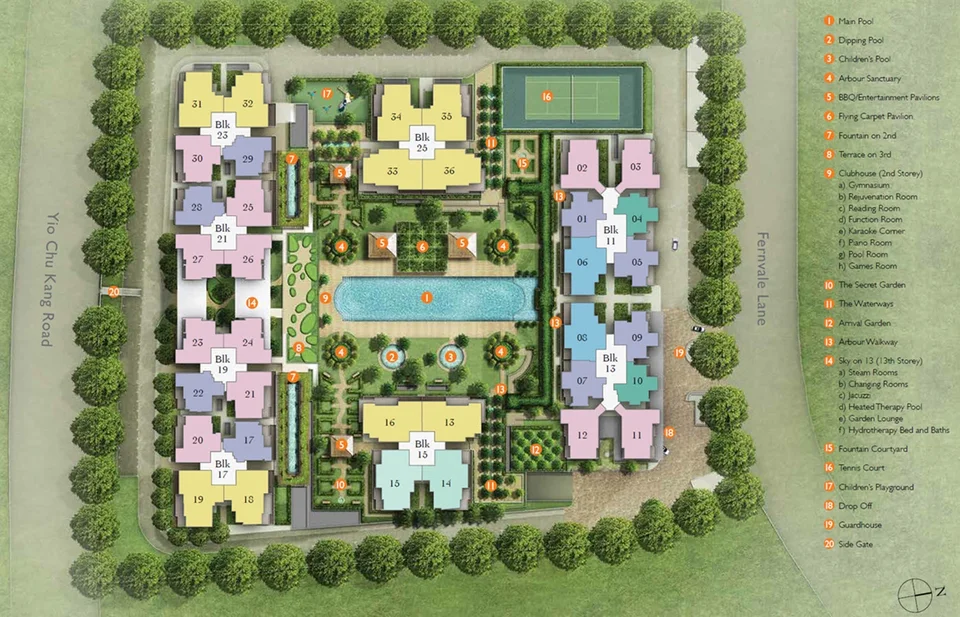 Site plan of The Topiary in Singapore