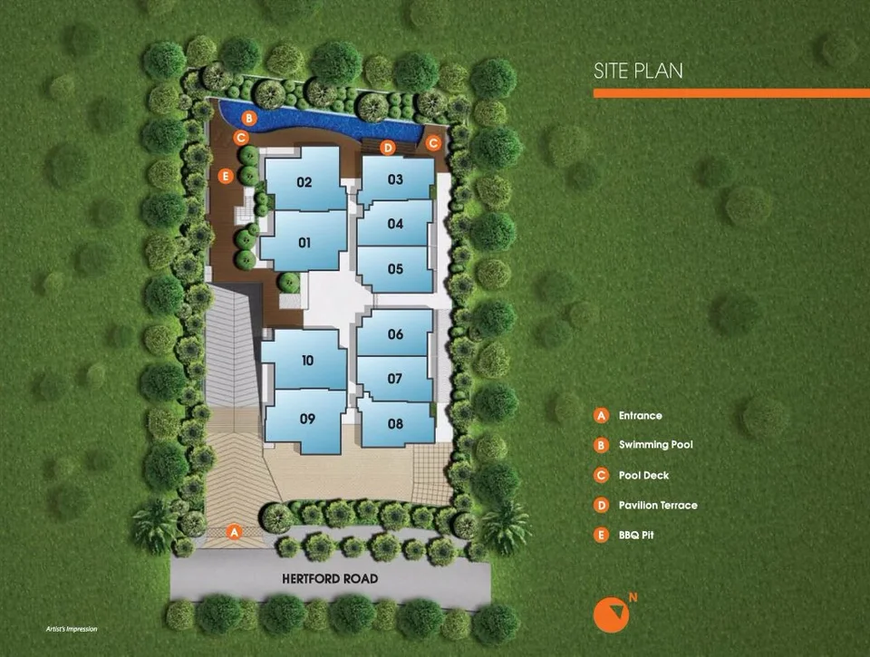 Site plan of The Urbanite in Singapore