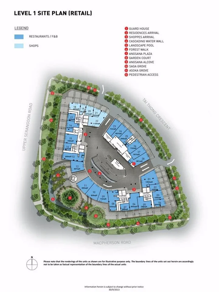 Site plan of The Venue Residences in Singapore