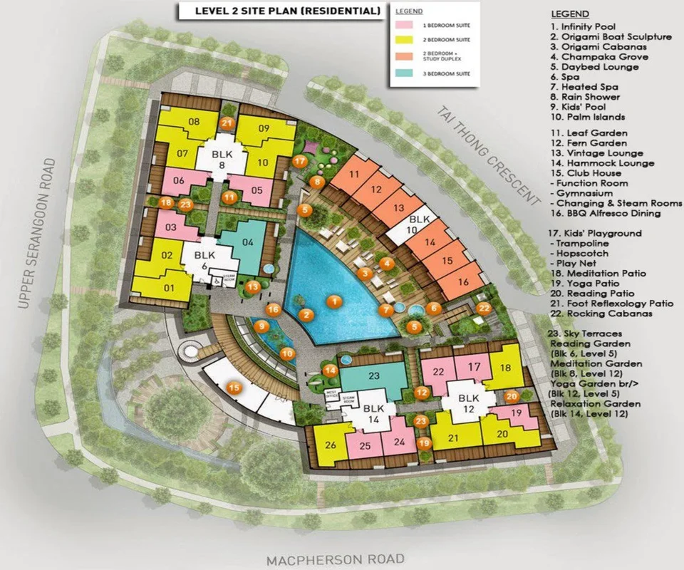 Site plan of The Venue Residences in Singapore