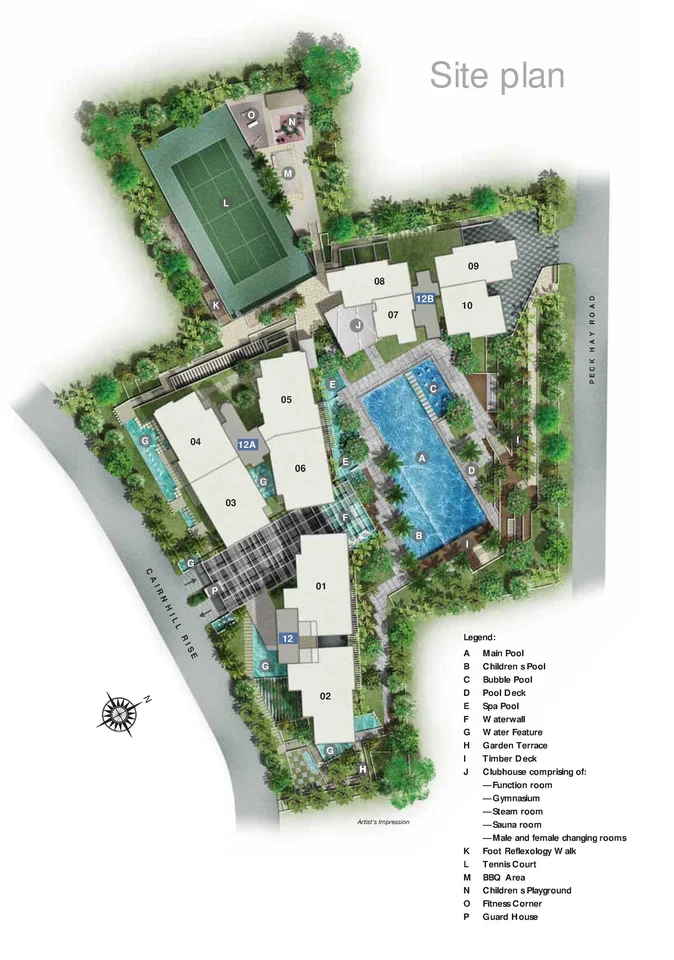 Site plan of The Vermont On Cairnhill in Singapore