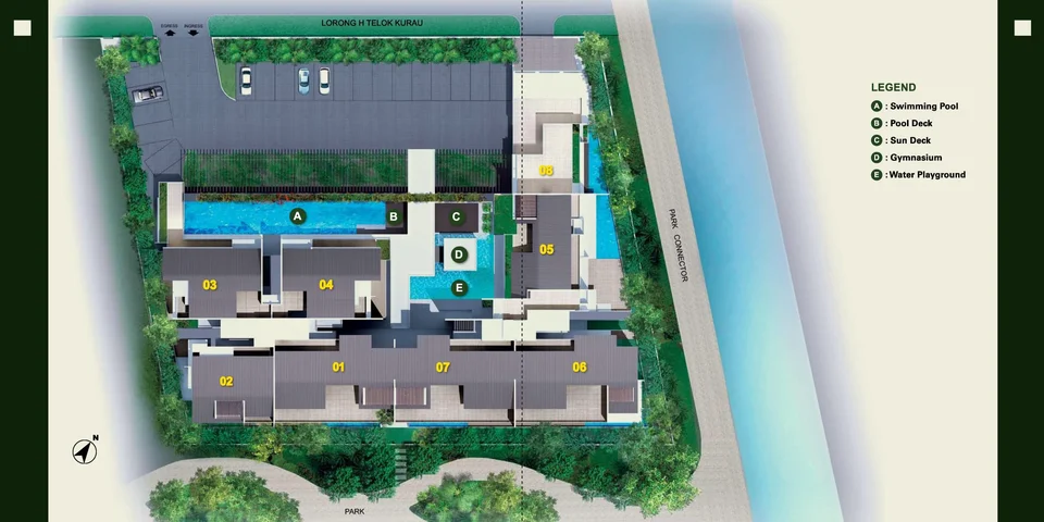 Site plan of The Verte in Singapore