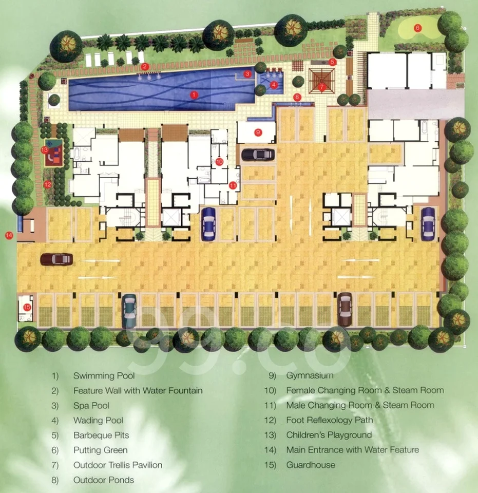 Site plan of The Vines in Singapore