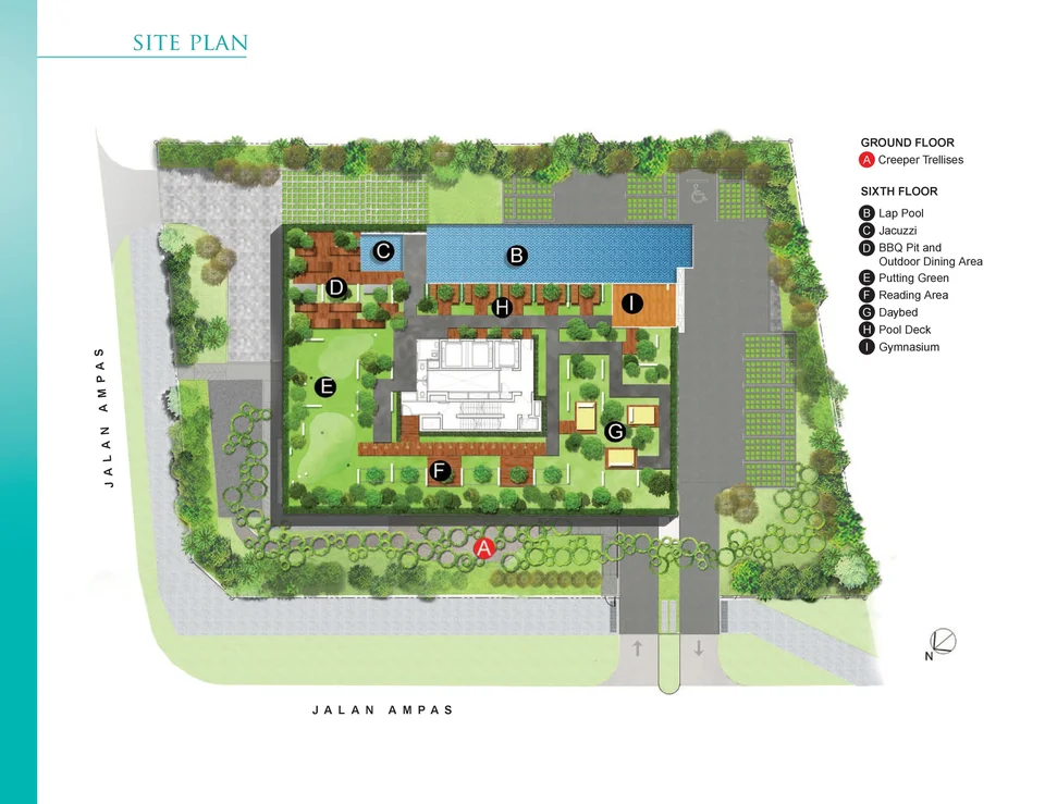 Site plan of The Viridian in Singapore