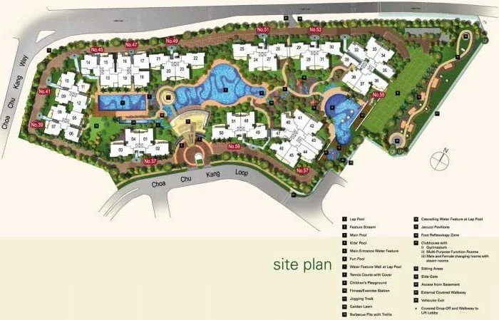 Site plan of The Warren in Singapore