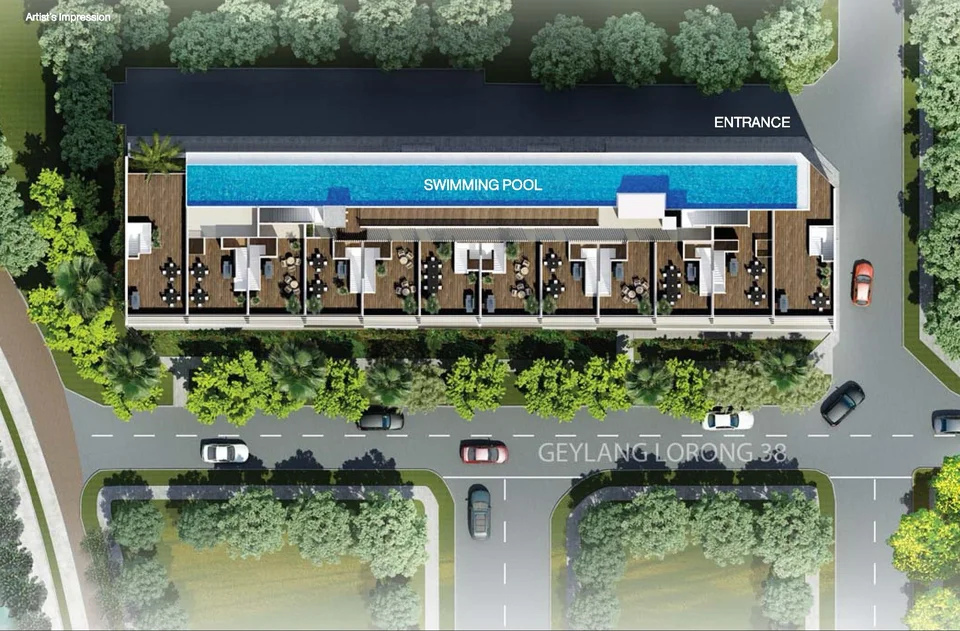 Site plan of The Water Edge in Singapore