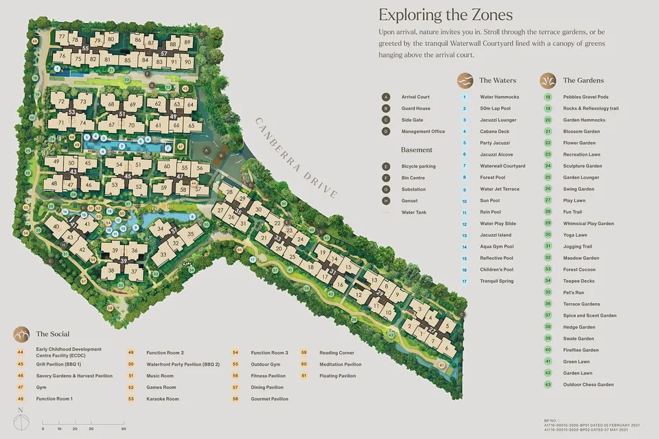 Site plan of The Watergardens At Canberra in Singapore