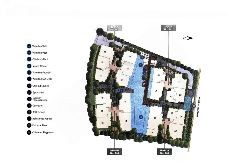 Site plan of The Waterline in Singapore