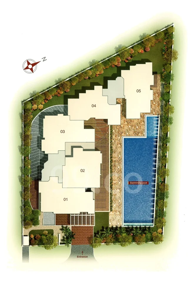 Site plan of The Yardley in Singapore