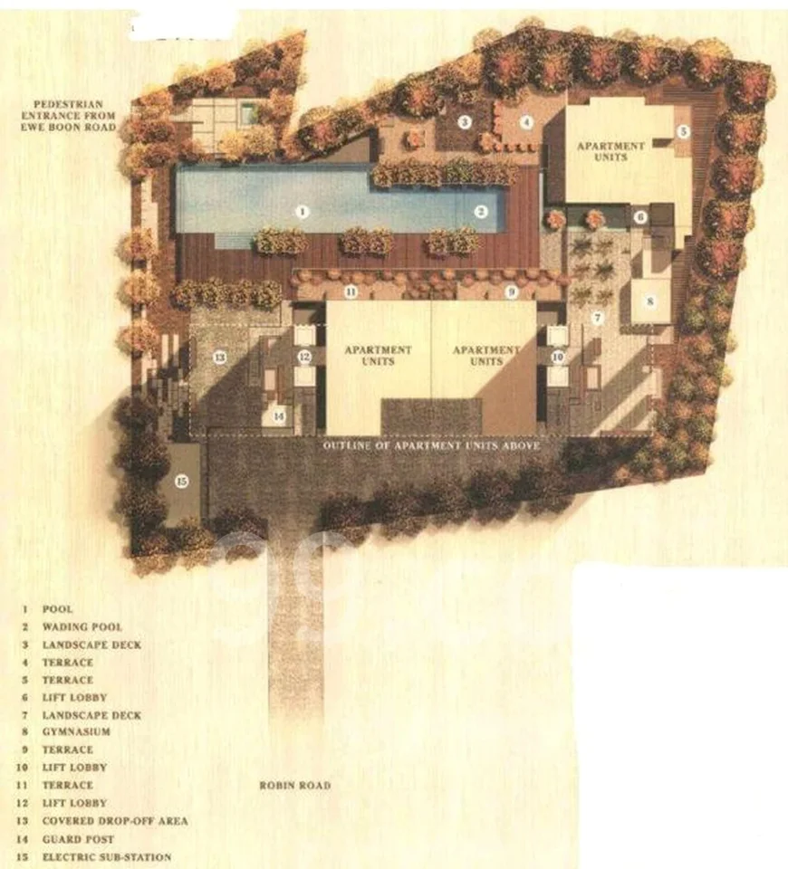 Site plan of Three Three Robin in Singapore