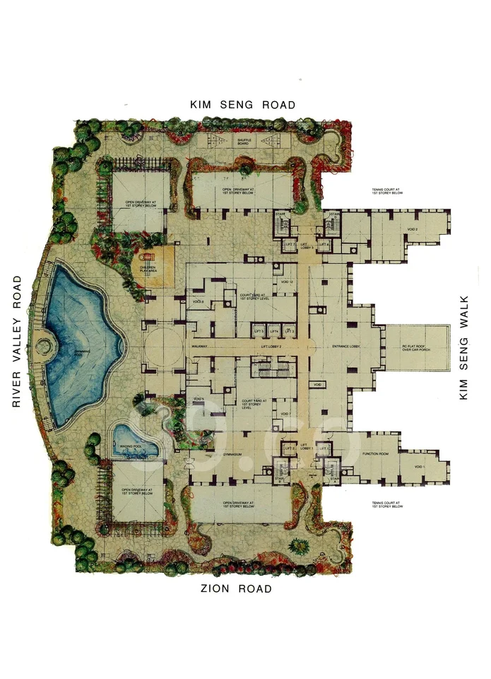 Site plan of Tiara in Singapore