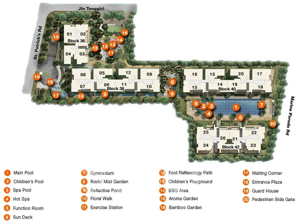 Site plan of Tierra Vue in Singapore