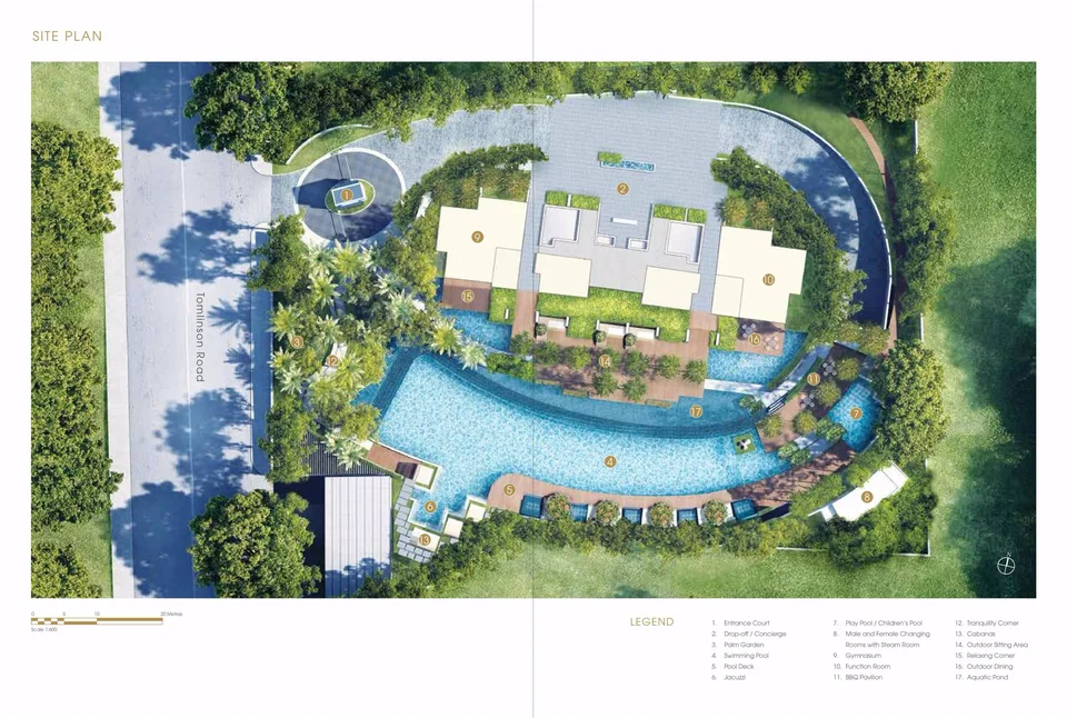 Site plan of Tomlinson Heights in Singapore