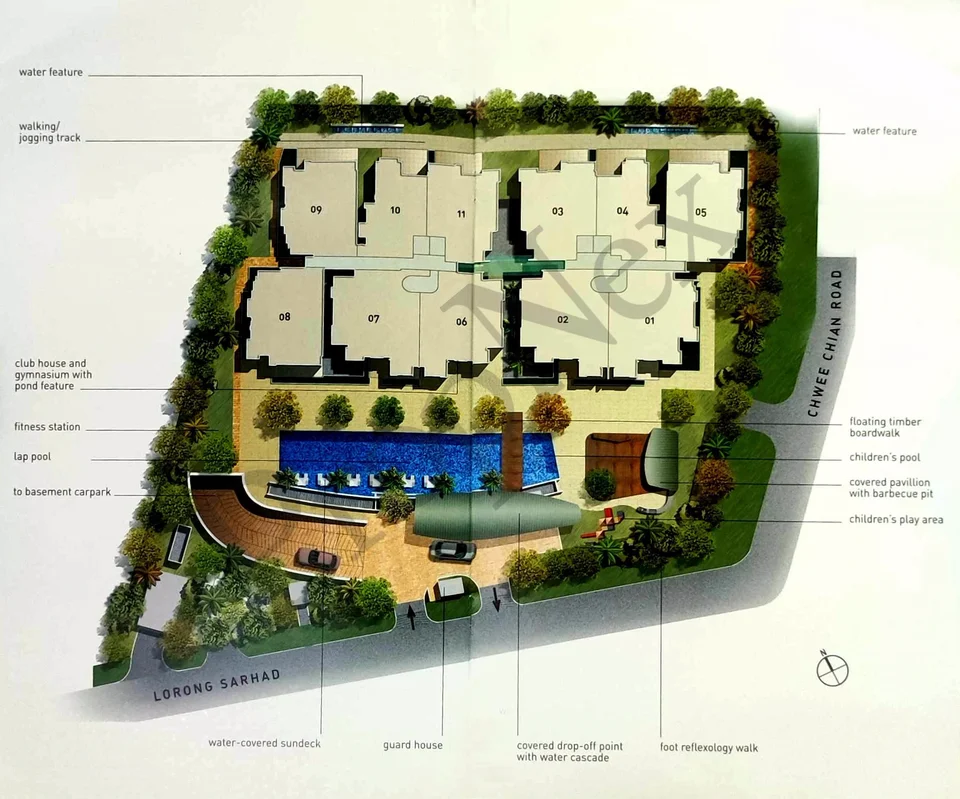 Site plan of Treasure Place in Singapore