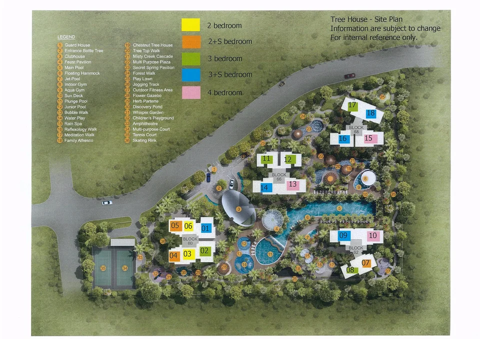 Site plan of Tree House in Singapore