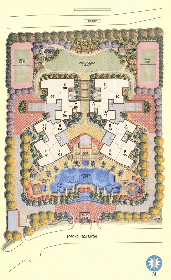 Site plan of Trellis Towers in Singapore