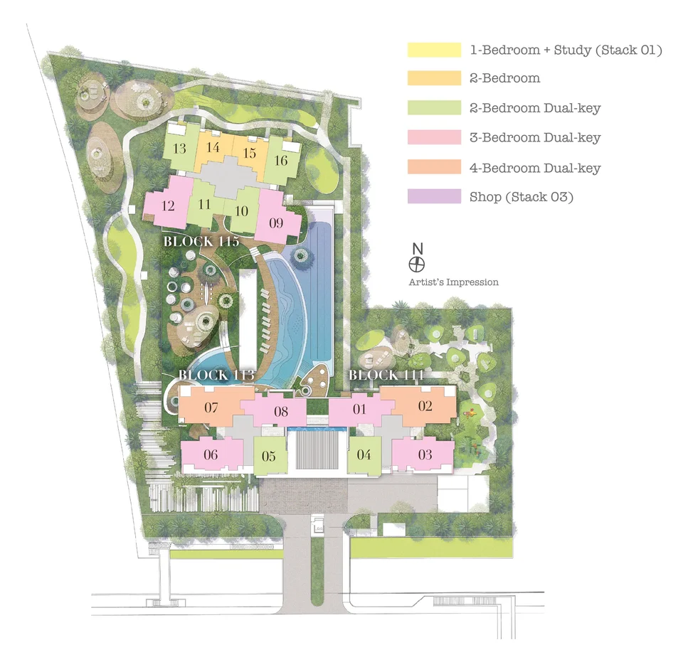 Site plan of Trilive in Singapore