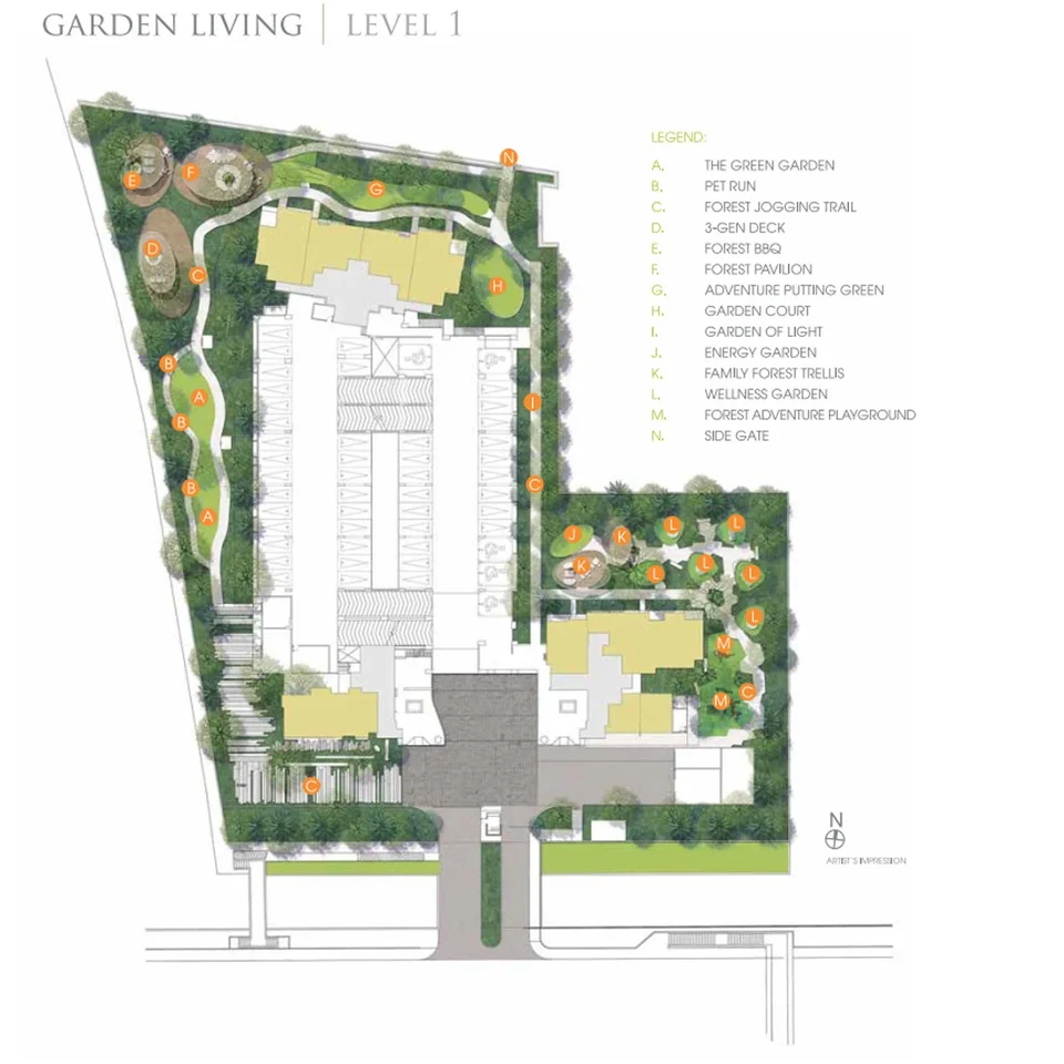 Site plan of Trilive in Singapore